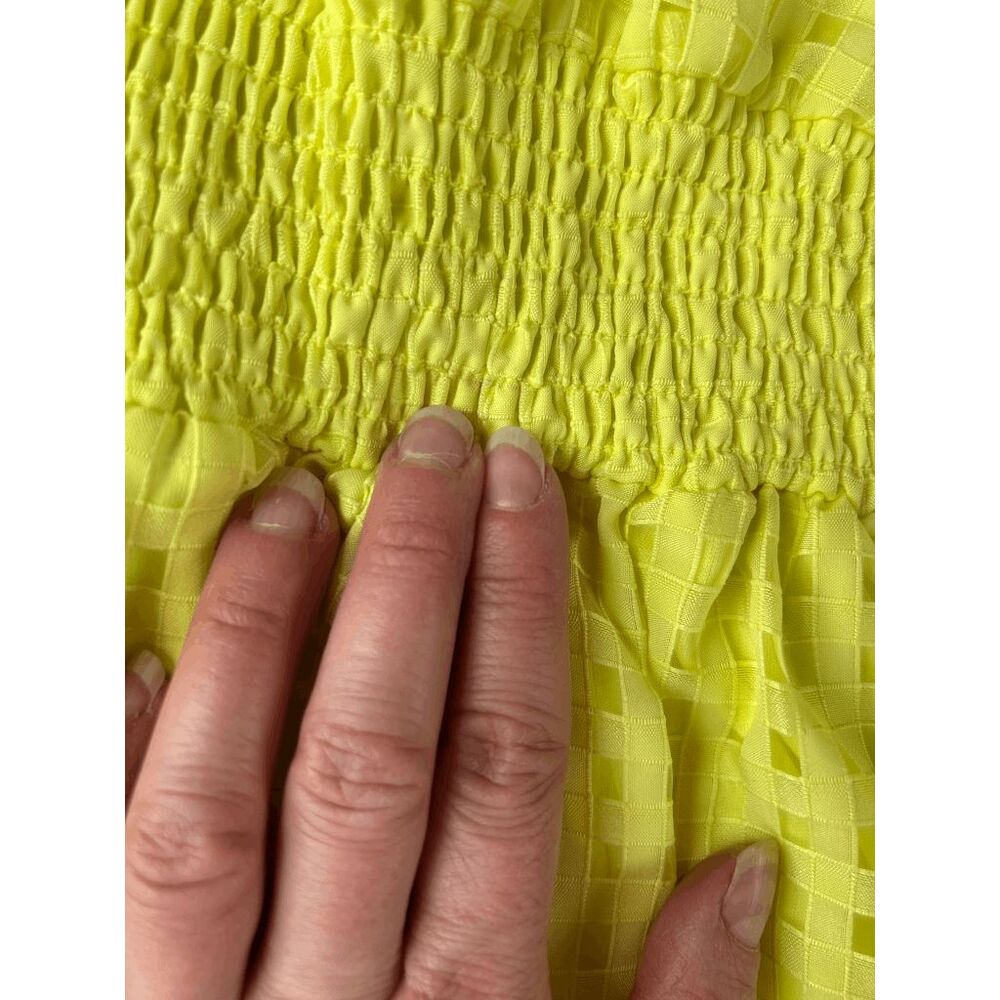 Junior Girl's Bright Yellow Summer Dress, Balloon Sleeves, Mini Dress, XS, NWT - Picture 6 of 8